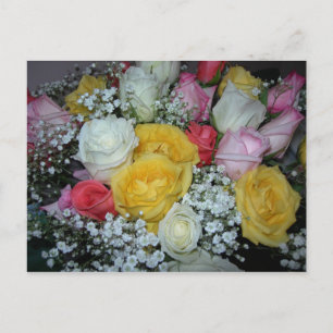 Rose Bouquet Postcard Postkarte