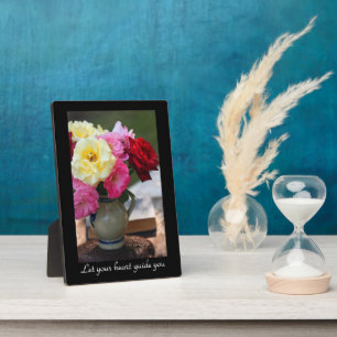Rose Bouquet Tabletop Plaque mit Easel Fotoplatte