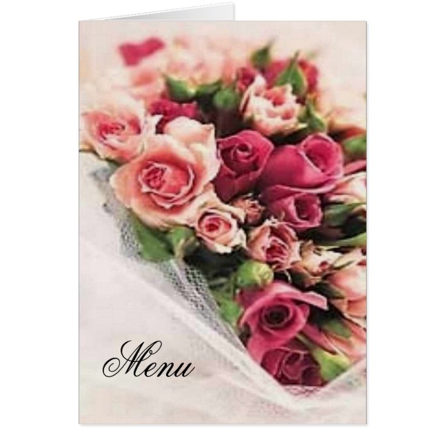 Rose Bouquet Wedding Menu (Vorne)