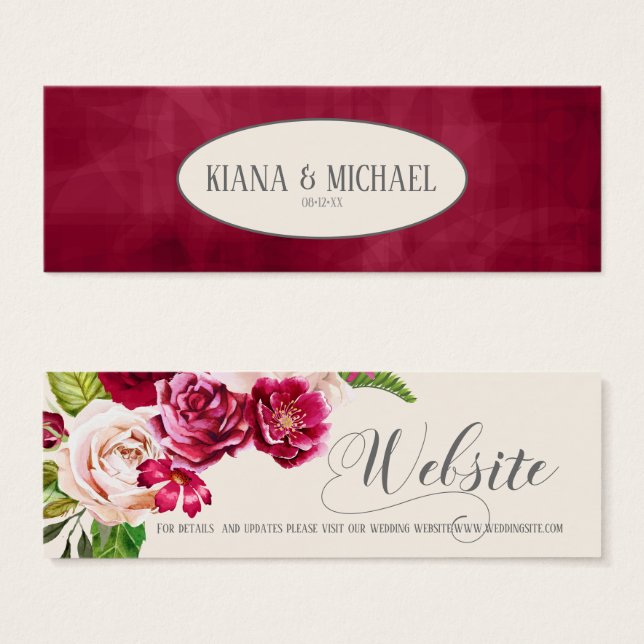 Rose Bourgogne/Cream Mariage Website ID584 (Devant & derrière)
