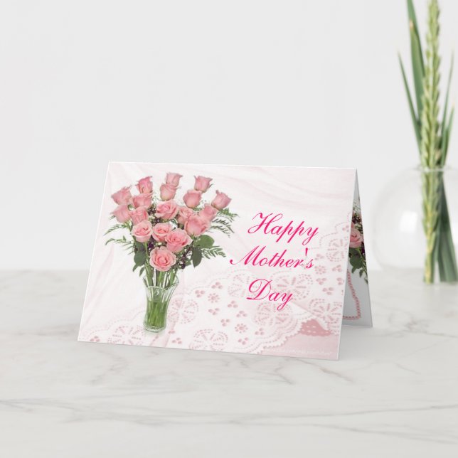 Rose Bqt2-customize DZ PK irgendeine Gelegenheit Dankeskarte (Vorderseite)