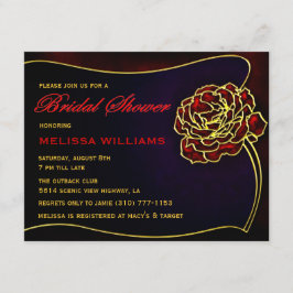 Rose-Brautparty aus Hartglas Einladung