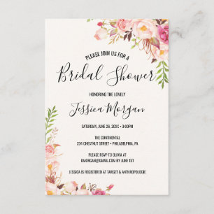 Rose Bridal Dusche Einladung