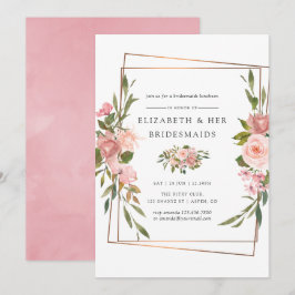 Rose Bridesmaids Luncheon Einladung