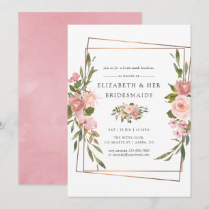 Rose Bridesmaids Luncheon Einladung