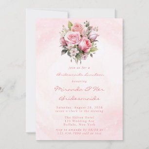 Rose Bridesmaids Luncheon Einladung
