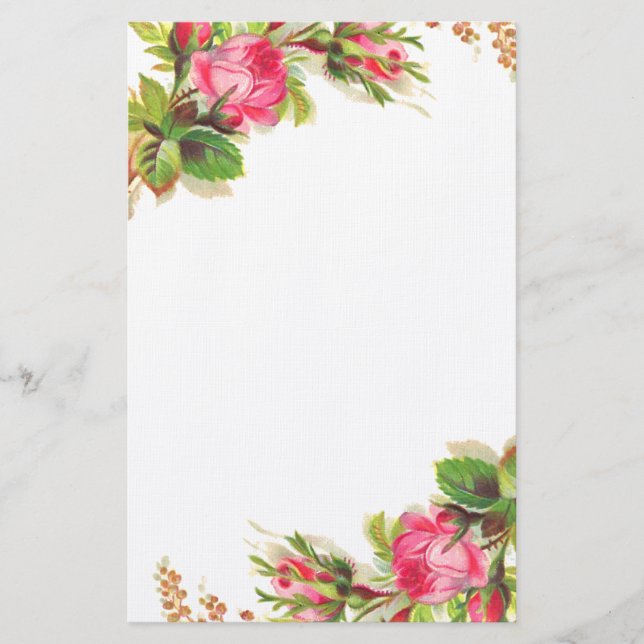Rose Briefpapier (Vorderseite)