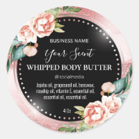 Rose brillant Parties scintillant d'or Étiquettes 