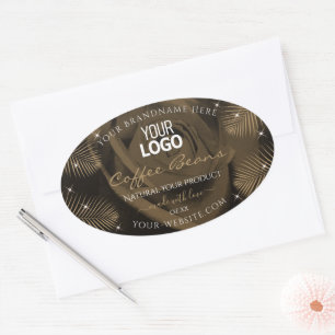 Rose Brown foncé Palm Feuilles produit Étiquette A