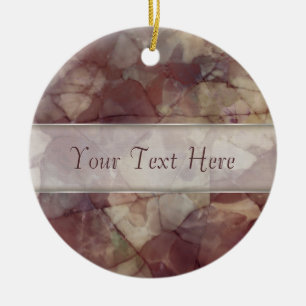 Rose Brown Marble Keramik Ornament