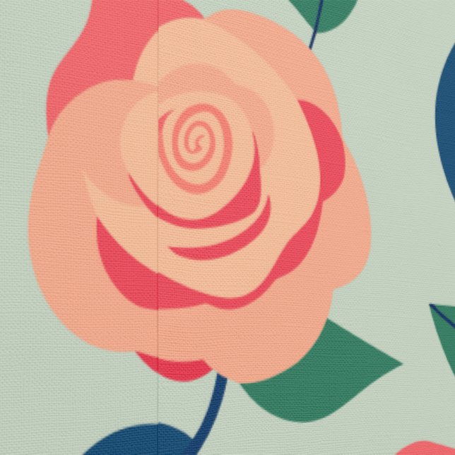 Rose Bud Floral Print Peach Shades Blume Muster Tapete (Naht)
