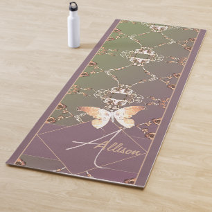 Rose Butterfly Monogram Yogmatte Yogamatte
