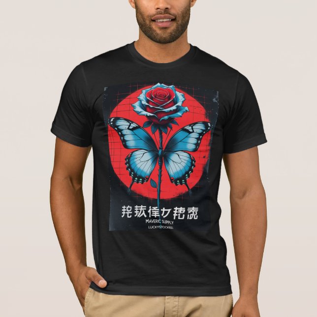ROSE BUTTERFLY T SHIRT (Vorderseite)