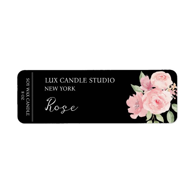 Rose Candle Label (Vorne)