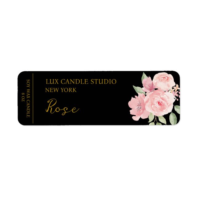 Rose Candle Label (Vorne)