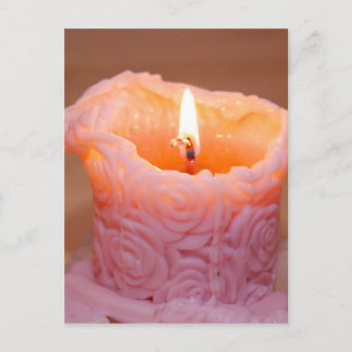 Rose Candle Postkarte