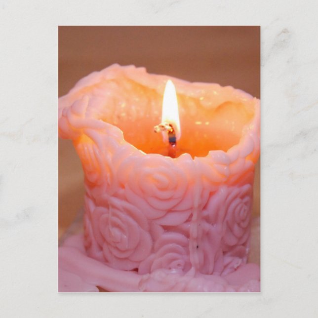 Rose Candle Postkarte (Vorderseite)