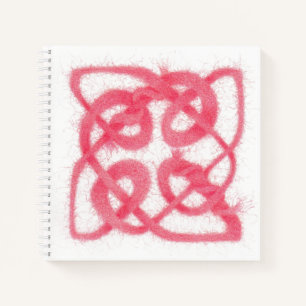 ROSE CELTIC KNOT 8.5x8.5 SpiralNotebook Notizbuch