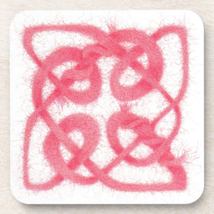 ROSE CELTIC KNOT Hartplastik-Untersetzer Getränkeuntersetzer