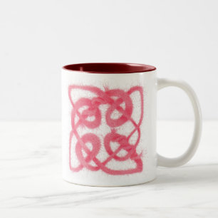 ROSE CELTIC KNOT Maroon Zwei-Tonen-Tasse Zweifarbige Tasse