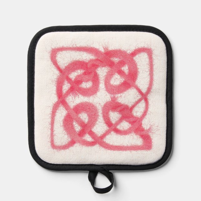 ROSE CELTIC KNOT Pot Holder Topflappen (Vorderseite)