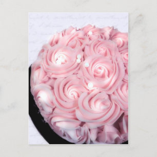 Rose Champagner Torte Postkarte
