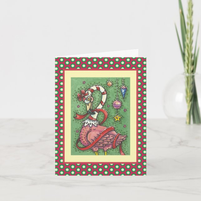 ROSE CHAUDE PÈRE NOËL FLAMANT ROSE NOËL CARTE DE R (Devant)