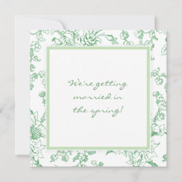 Rose Chinz Blumenmuster Save The Date