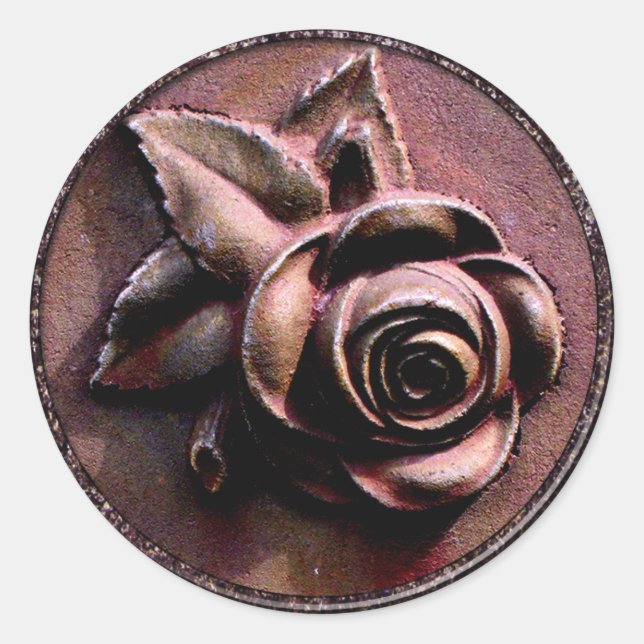 Rose Churchyard Runder Aufkleber (Vorderseite)
