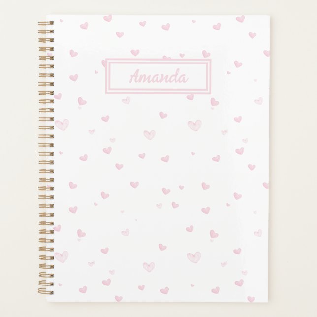 Rose Coeur Motif Fille Romantique Aquarelle (Devant)