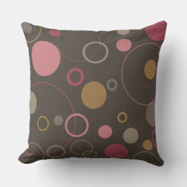 Rose Coffee Bean Mocha Circles Kissen