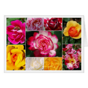 Rose Collage Yellow Interior Card