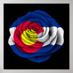 Rose Colorado Schwarz Poster
