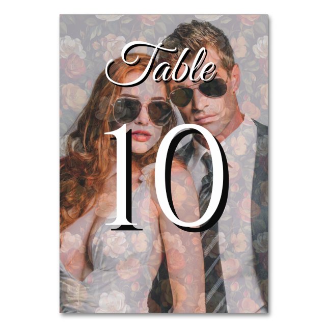 Rose coloré Fancy Mariage Numéro de table (Par défaut)