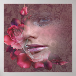 Rose Colored Beauty Poster