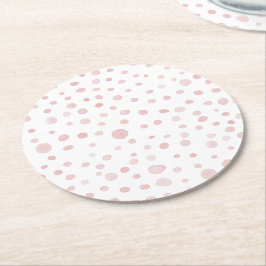 Rose Confetti Wasserfarbe Dots Papier Untersetzer