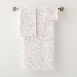 Rose Confetti Wasserfarben Punkte Badhandtuch Set