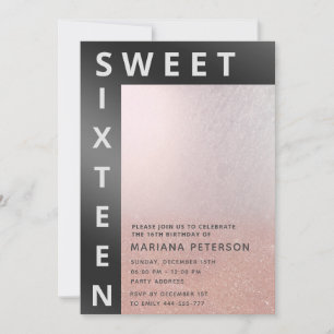 rose cool or moderne simple typographie invitation