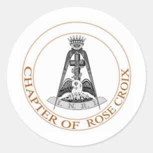 Rose Croix Symbol Runder Aufkleber