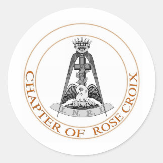 Rose Croix Symbol Runder Aufkleber