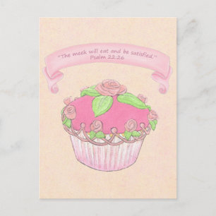 Rose Cupcake~Good Gift Scripting Postcard Drucken Postkarte