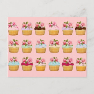 Rose Cupcakes Postkarten
