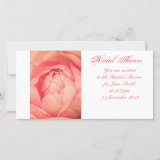 Rose d'abricot - Invitation de douche nuptiale