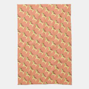 Rose Dala Horse Serviettes de cuisine
