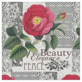 Rose Damask Hübsche Blumenantik Stoff