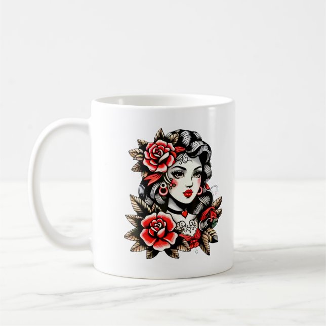 Rose-Damen-Tasse Kaffeetasse (Links)