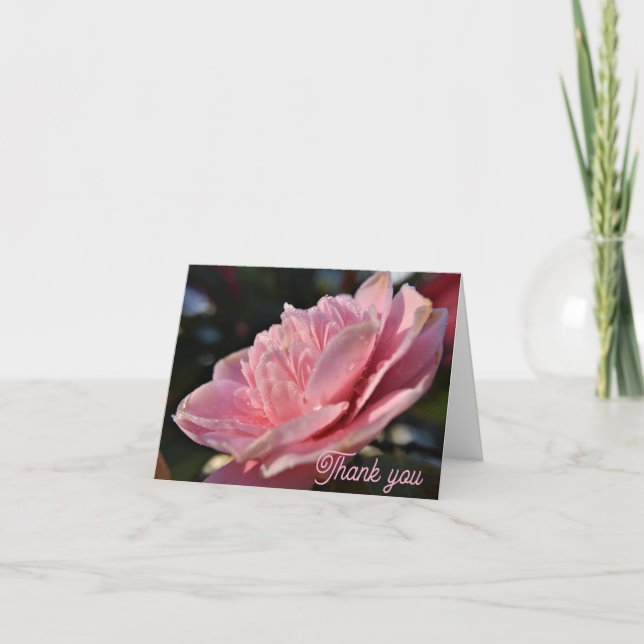 Rose Dankeskarte (Vorderseite)