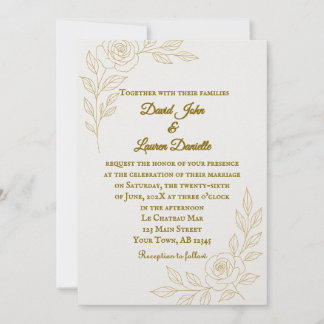 Rose dans le temps Faire-part de mariage photo