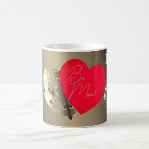 Rose de bronze Coeur rouge Saint Valentin Mug magi