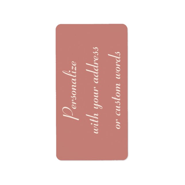 Rose de cannelle Étiquettes de adresse personnalis (Devant)